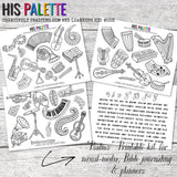 Psalms printable kit for mixed-media, Bible journaling and planners