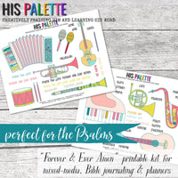 Forever & Ever Amen printable kit for mixed-media, Bible journaling and planners