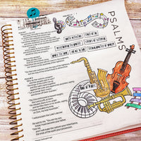 Psalms printable kit for mixed-media, Bible journaling and planners