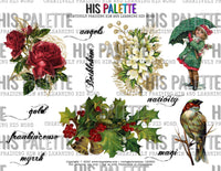 Vintage Christmas Kit for Mixed-Media, Bible Journaling and Faith Art