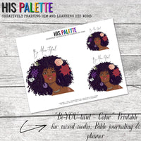 Be-YOU-tiful - Color printable for mixed-media, Bible journaling and planners