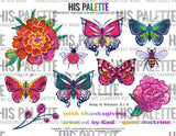 Embroidered Blossom Printable Kit for mixed-media, Bible journaling and planners