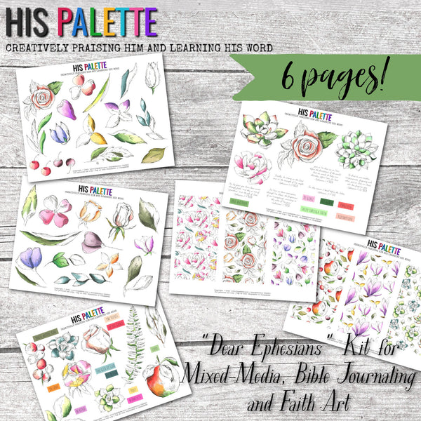 Dear Ephesians Printable Kit for Mixed-Media, Bible Journaling and Planners