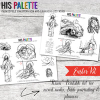 His Palette - "Risen" Printable Kit for mixed-media, Bible journaling and planners