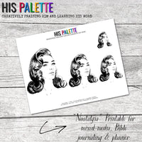 His Palette - "Nostalgia" printable for mixed-media, Bible journaling and planner