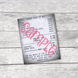 Jesus Paid Receipt printable for mixed-media, Bible journaling and planner