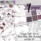 Lavender Truth printable kit for mixed-media, Bible journaling and faith art
