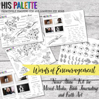 Never Alone [Words of Encouragement series June 2022] printable kit for mixed-media, Bible journaling and more