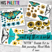 NOTW printable kit for mixed-media, Bible journaling and faith art