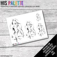 Sketchy Girl 8 printable for mixed-media, Bible journaling and faith art